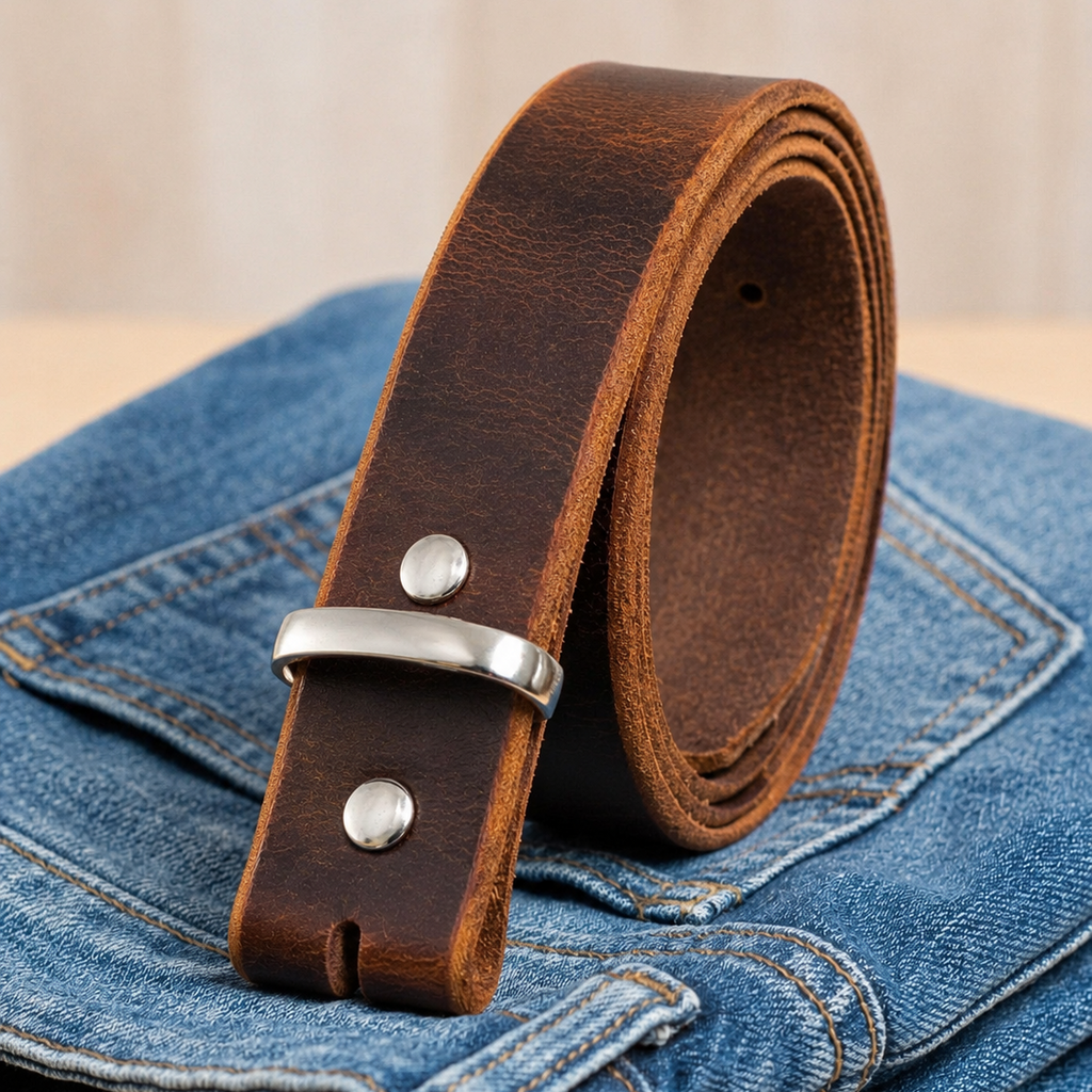 title=Buffalo Leather Belt Strap 1.5"