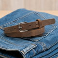 title=Women's Skinny Leather Belt 3/4"