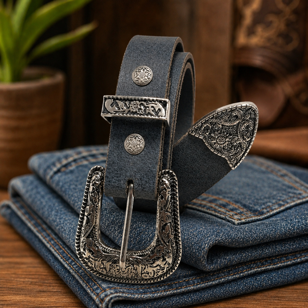 title=Western Ranger Belt 1" (25mm); color=Crazy Horse Gray