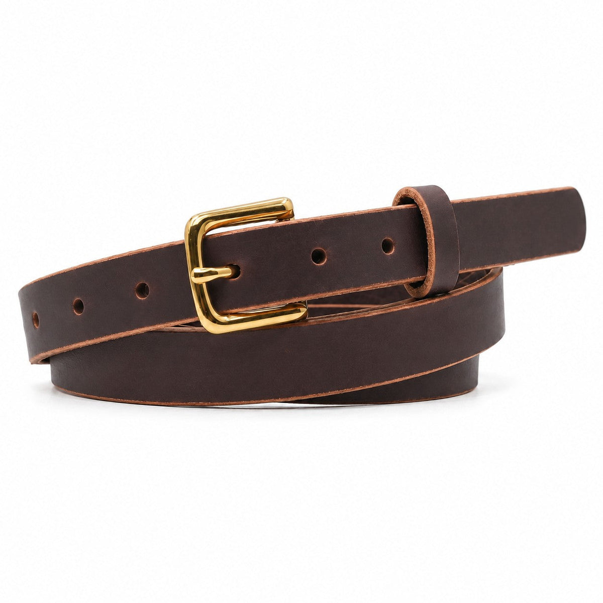 title=Women's Skinny Leather Belt 3/4"
