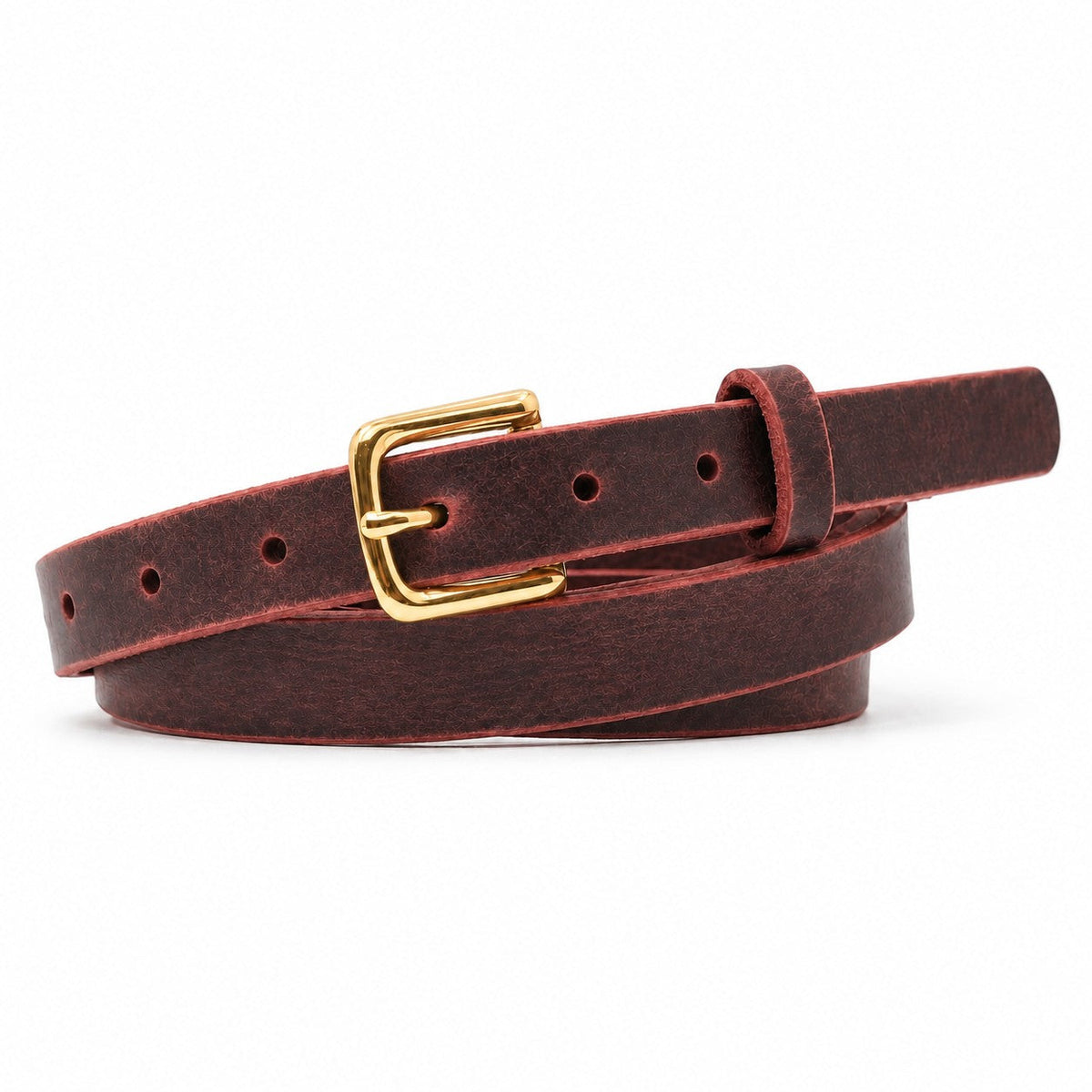 title=Women's Skinny Leather Belt 3/4"