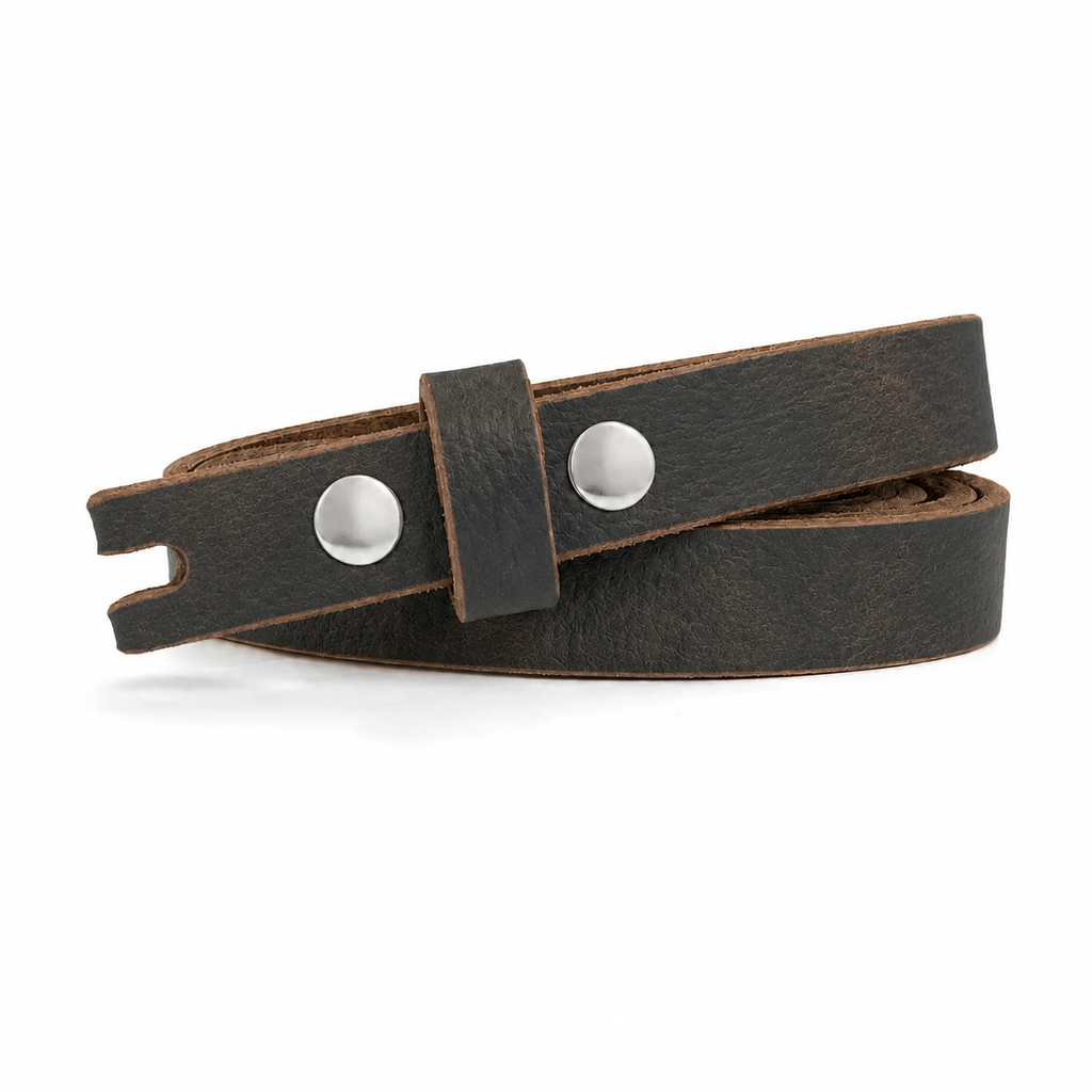 title=Narrow Women's Leather Belt; color=Crazy Horse; hw=Premium Snaps; hw_color=Nickel