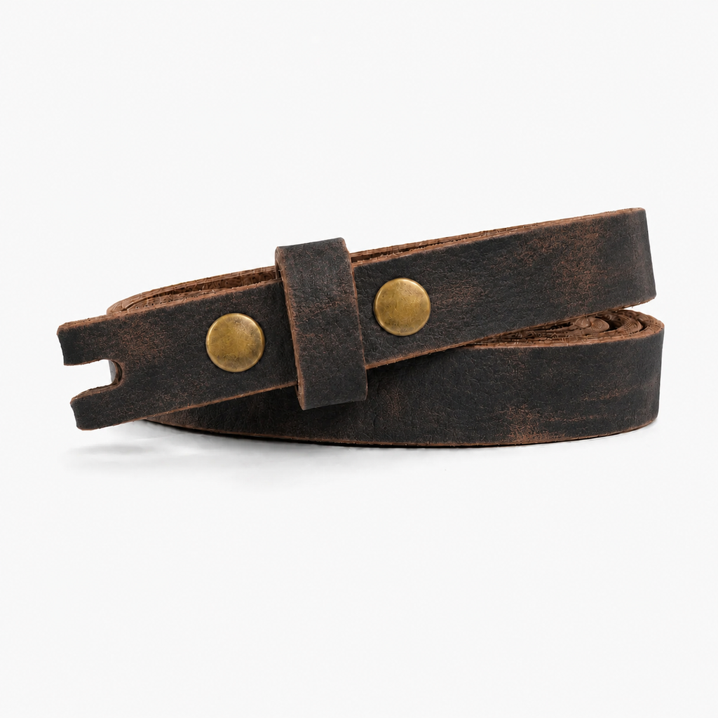title=Narrow Women's Leather Belt; color=Crazy Horse; hw=Premium Snaps; hw_color=Brass