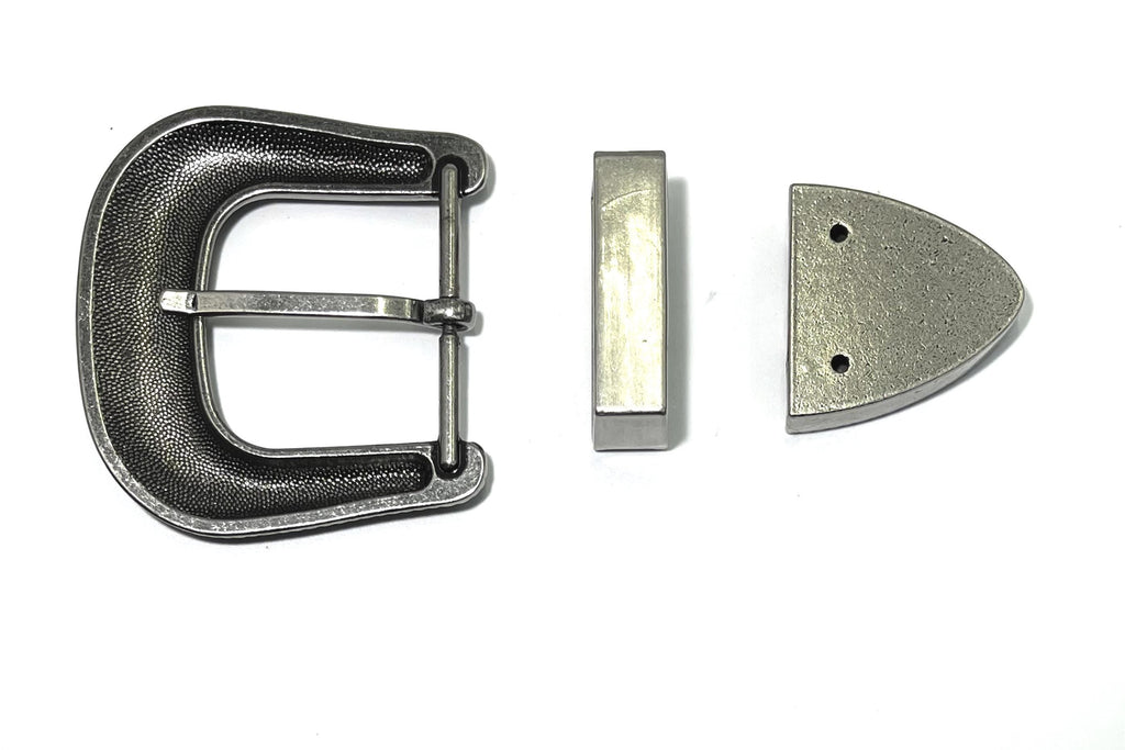 Western Floral Buckle Set 1.5" (38mm) — Buckle, Loop, Tip