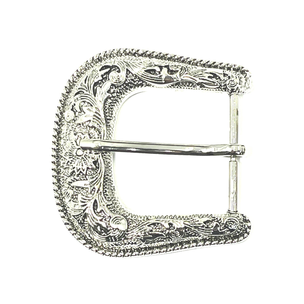 Western Floral Buckle Set 1.5" (38mm) — Buckle, Loop, Tip