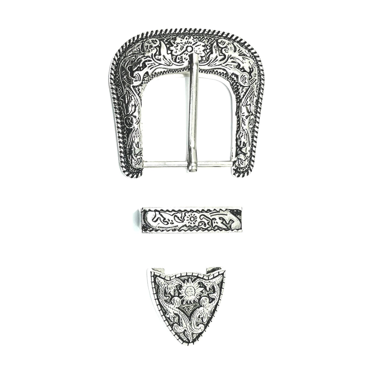 Western Cowboy Buckle Set — 1" or 1.5" Belts, Antique Gold or Nickel