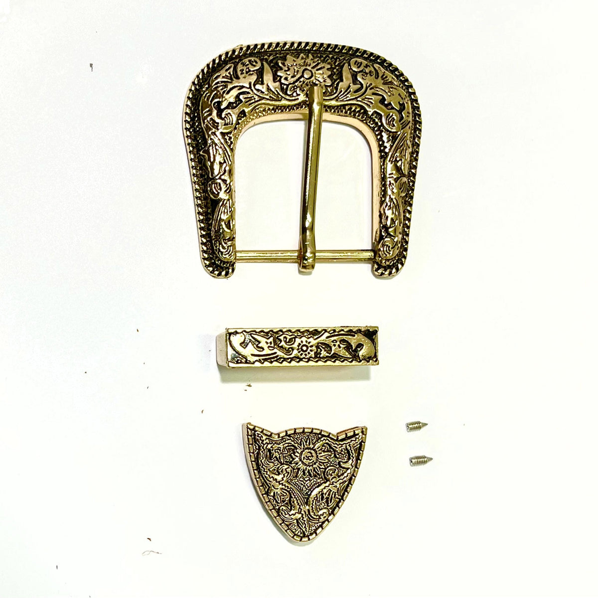 Western Cowboy Buckle Set — 1" or 1.5" Belts, Antique Gold or Nickel