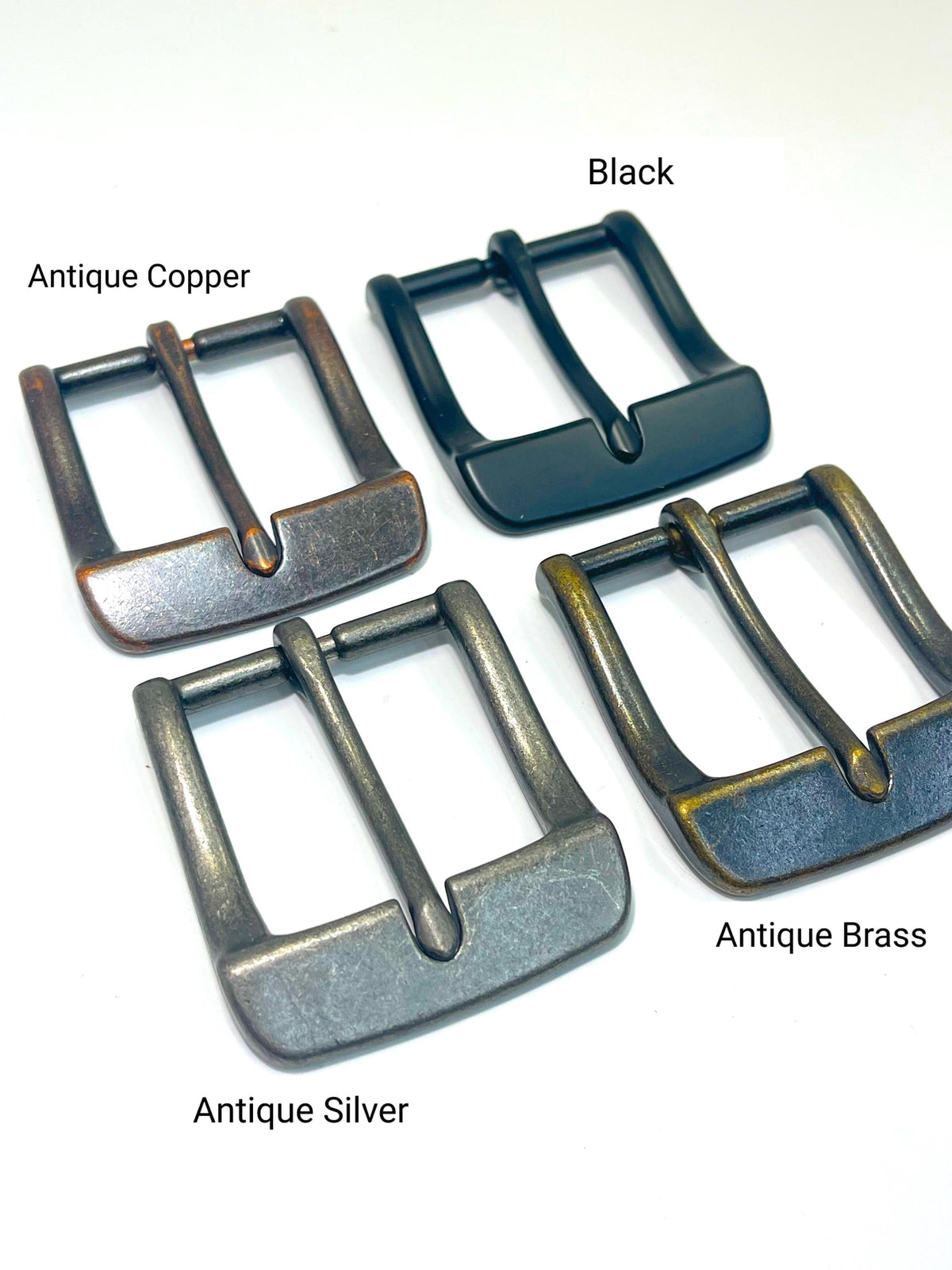 Vintage 1.5" Belt Buckle — Antique Brass, Copper, Silver, Black