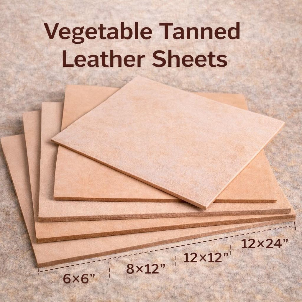 Veg-Tan Leather Sheets — 2 mm Full-Grain Cowhide Panels