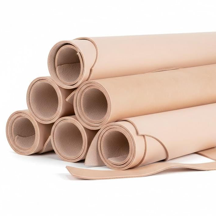 Veg-Tan Leather Sheets — 2 mm Full-Grain Cowhide Panels