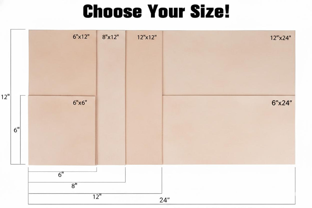 Veg-Tan Leather Sheets — 2 mm Full-Grain Cowhide Panels